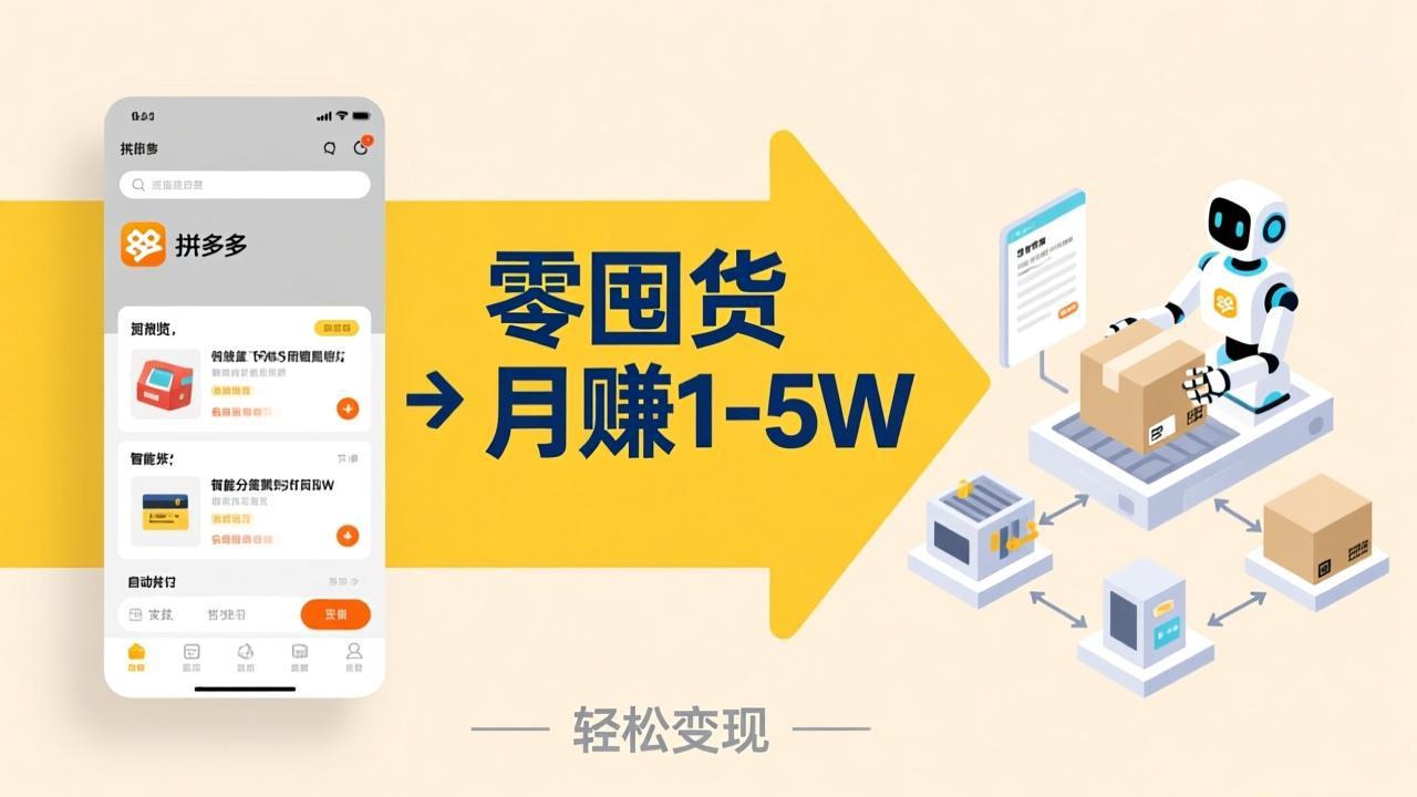 不用囤货不用跑单！拼多多虚拟玩法，机器人管理发货和客服，帮你月赚 1-5W-云科数创
