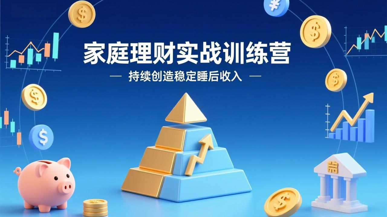 家庭理财实战训练营:从0到1建体系,三阶进阶层层递进,助你持续创造稳定睡后收入-云科数创
