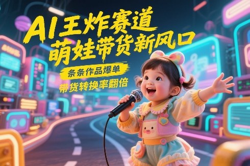 AI王炸赛道，萌娃带货新风口，条条作品爆单，带货转换率翻倍，核心逻辑拆解-云科数创