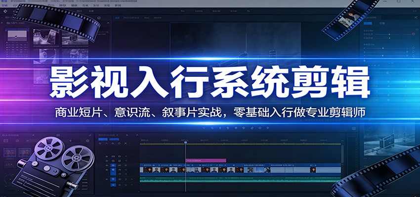 影视系统剪辑,商业短片、意识流、叙事片实战,零基础入行做专业剪辑师-云科数创
