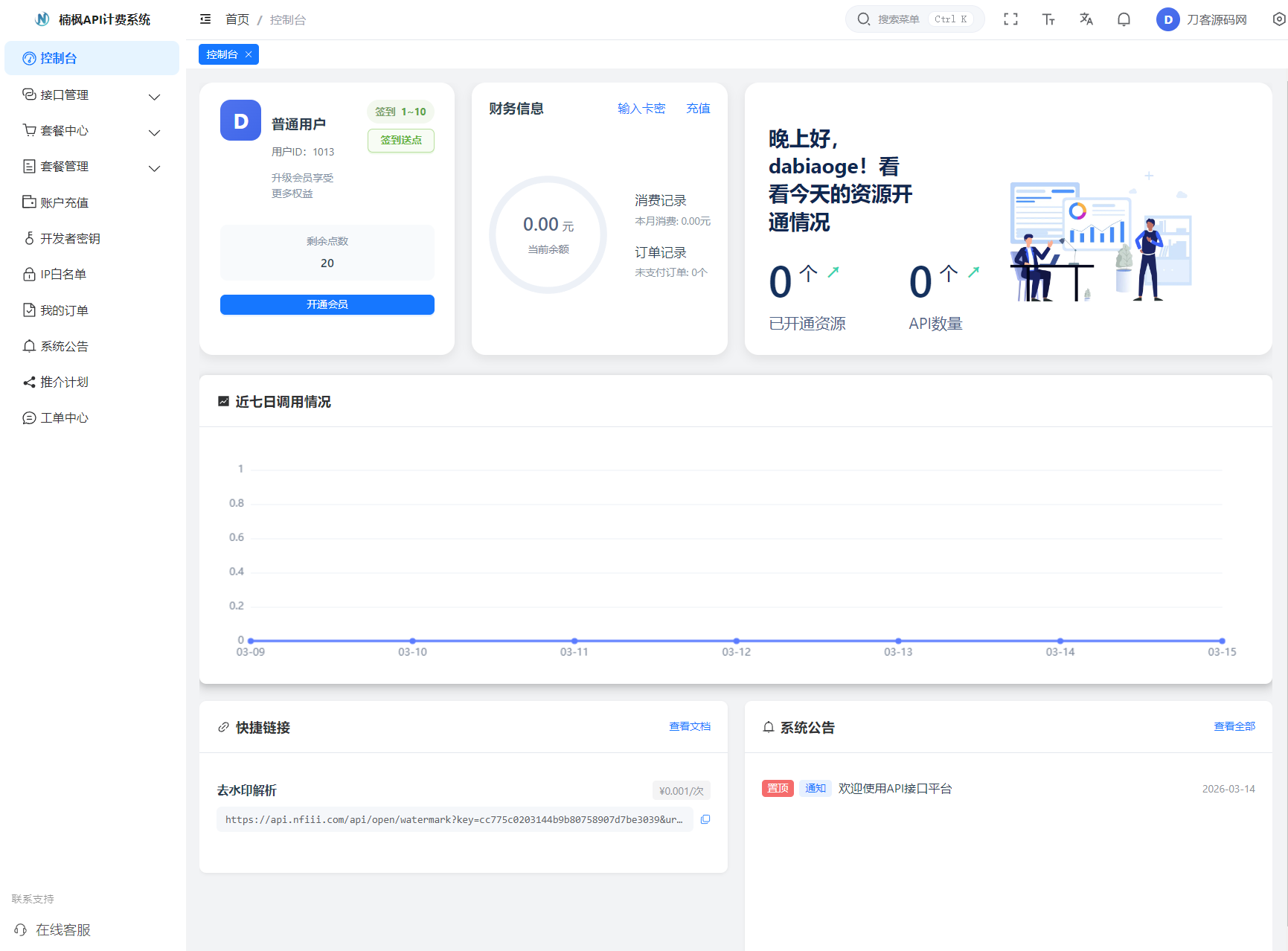 2026全新UI解析计费系统源码 附教程-云科数创