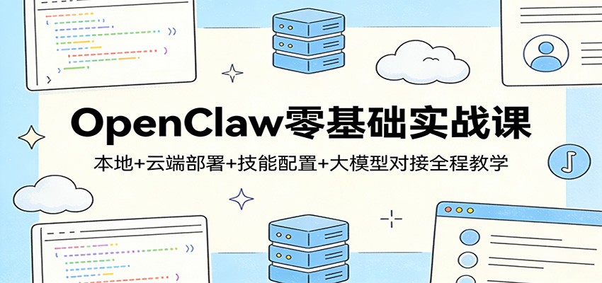 OpenClaw零基础实战课：本地+云端部署+技能配置+大模型对接全程教学-云科数创
