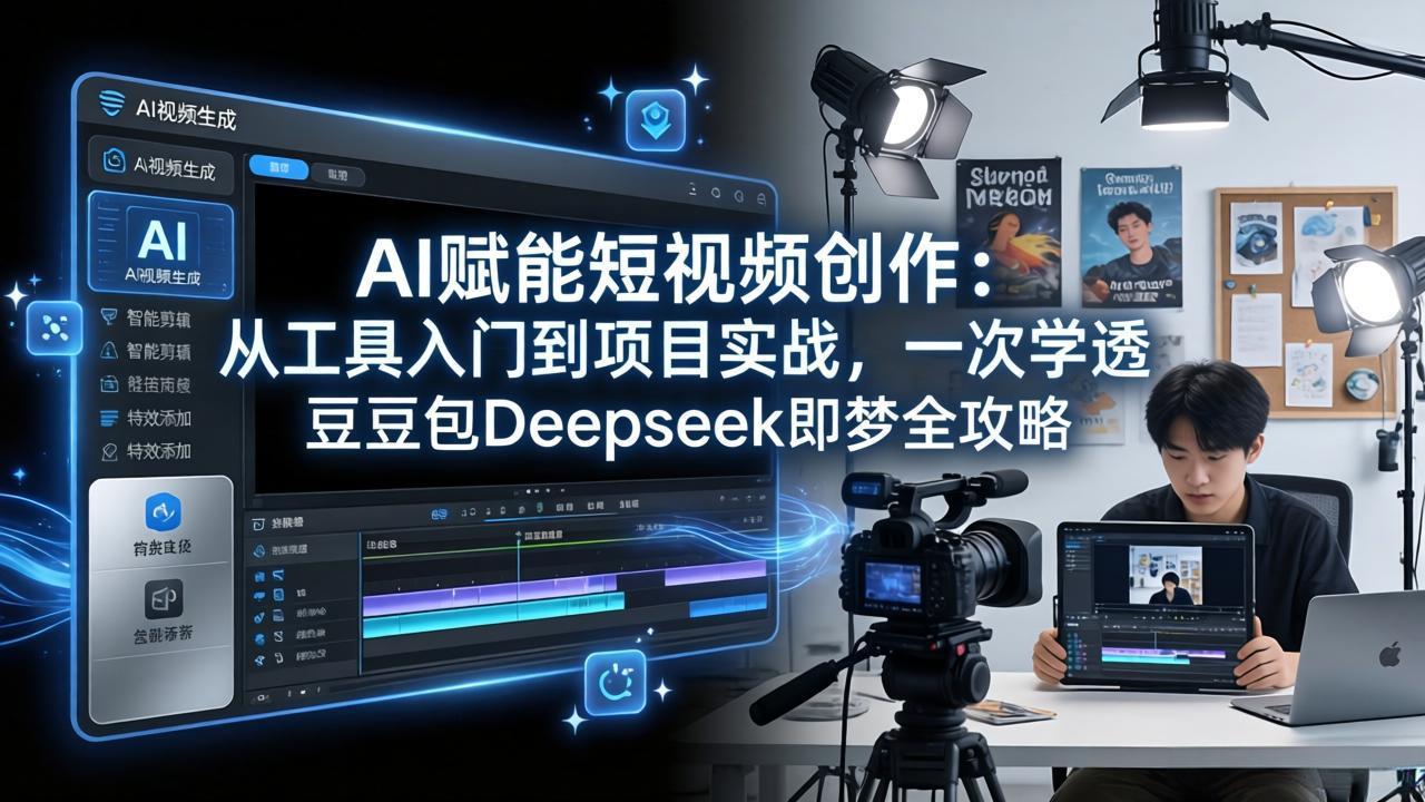 AI赋能短视频创作：从工具入门到项目实战，一次学透豆包Deepseek即梦全攻略-云科数创