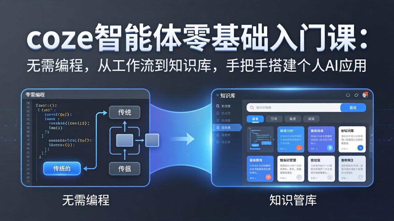 coze智能体零基础入门课：无需编程，从工作流到知识库，手把手搭建个人AI应用-云科数创