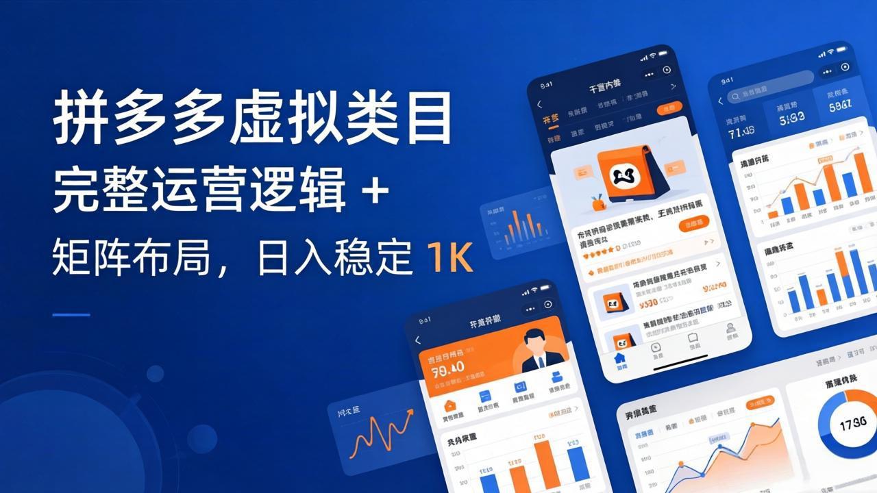 拼多多虚拟类目干货：完整运营逻辑 + 矩阵布局，日入稳定 1K-云科数创
