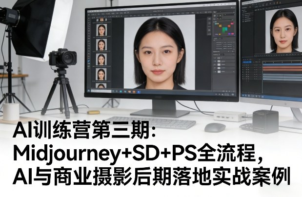 AI训练营第三期：Midjourney+SD+PS全流程，AI与商业摄影后期落地实战案例-云科数创