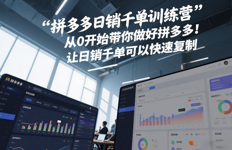 拼多多日销千单训练营，从0开始带你做好拼多多，让日销千单可以快速复制(更新26年3月)-云科数创