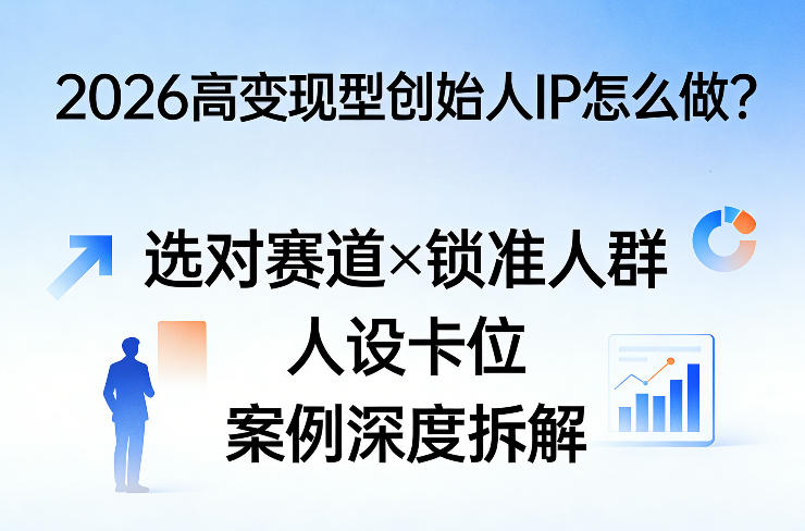 2026高变现型创始人IP怎么做?选对赛道×锁准人群×人设卡位×案例深度拆解-云科数创