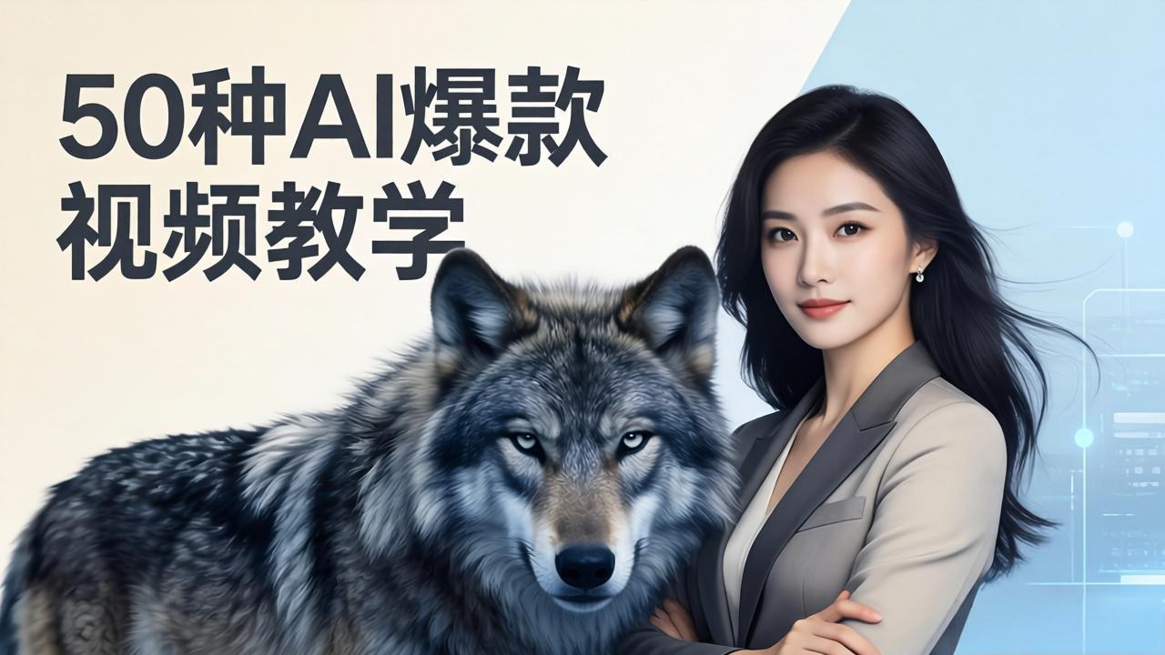 50种AI爆款视频教学：影视级古诗词+治愈萌宠+山海经蛟龙，高阶宝典商业落地-云科数创