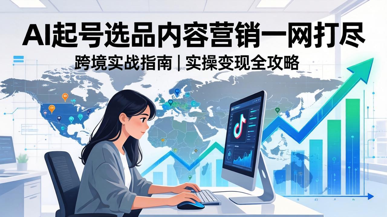2026 TikTok 跨境AI实操：从零基础到变现全流程，AI起号选品内容营销一网打尽-云科数创
