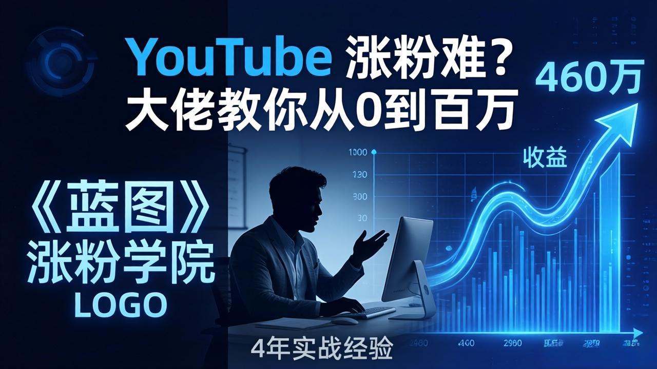 YouTube 涨粉难？《蓝图涨粉学院》：4 年赚 460 万的大佬教策略，从0到百万有路径！-云科数创