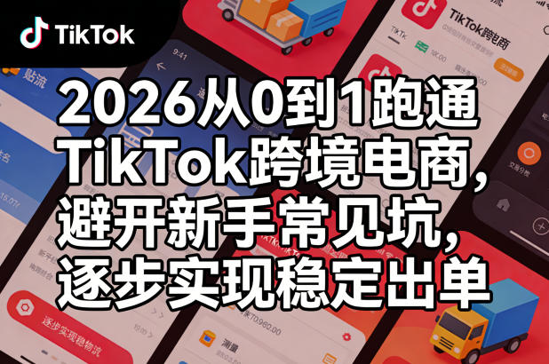 2026从0到1跑通TikTok跨境电商，避开新手常见坑，逐步实现稳定出单-云科数创