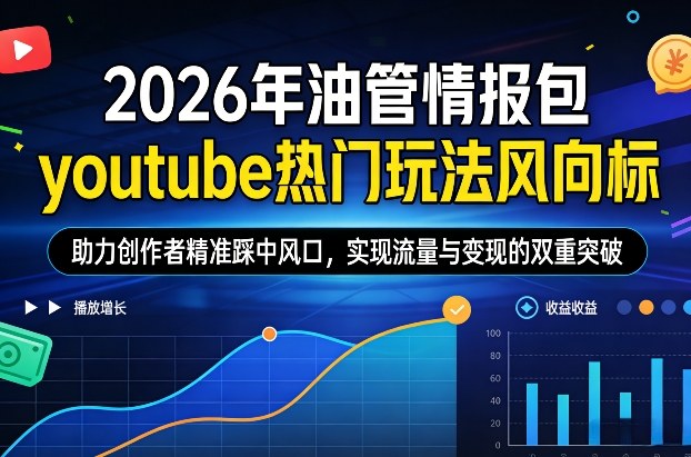 2026年油管情报包，youtube热门玩法风向标，助力创作者精准踩中风口，实现流量与变现的双重突破(更新0330)-云科数创