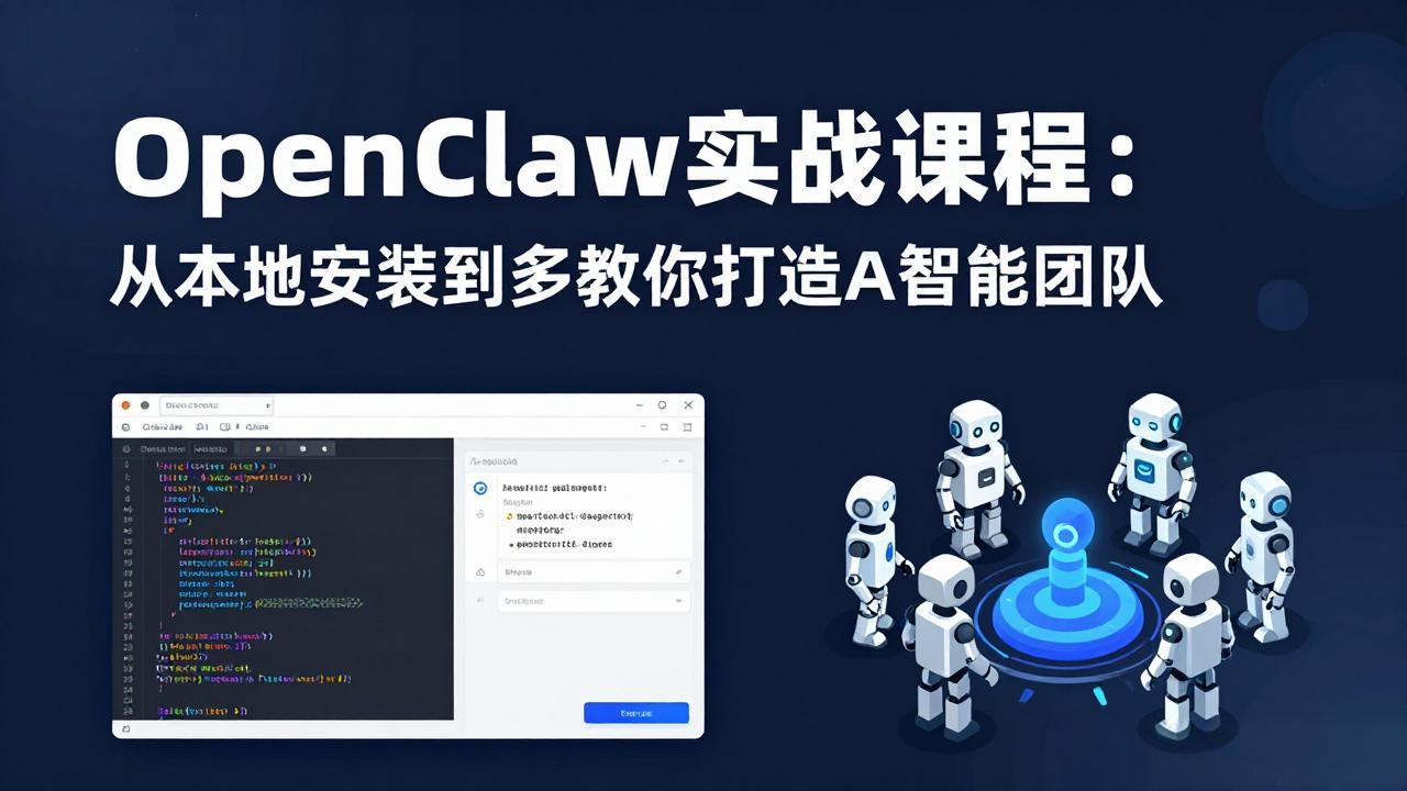 OpenClaw实战课程：从本地安装到多Agent协同，手把手教你打造AI智能团队-云科数创