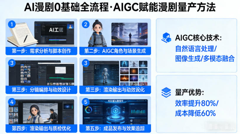 AI漫剧0基础全流程,快速掌握AIGC赋能的漫剧量产方法-云科数创