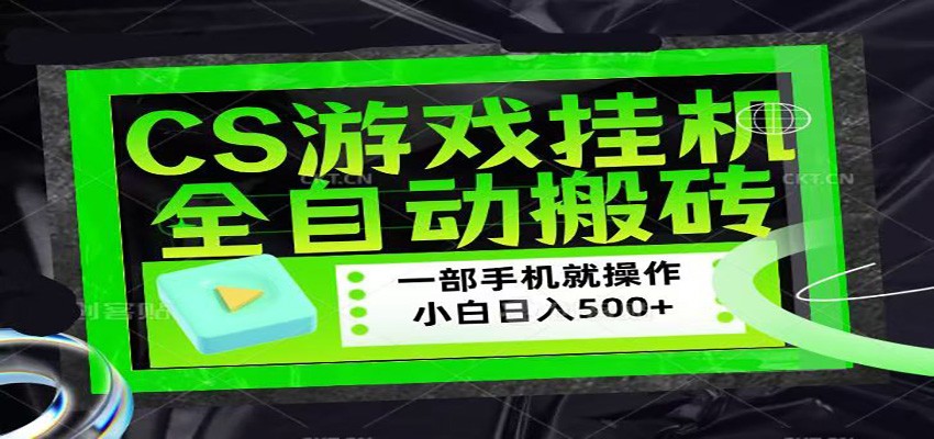 CSGO游戏挂机捡漏搬砖，超稳定的项目，带领1000+小白实现日入500+-云科数创