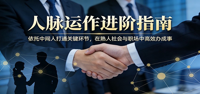 付费文章：人脉运作进阶指南，依托中间人打通关键环节，在熟人社会与职场中高效办成事-云科数创