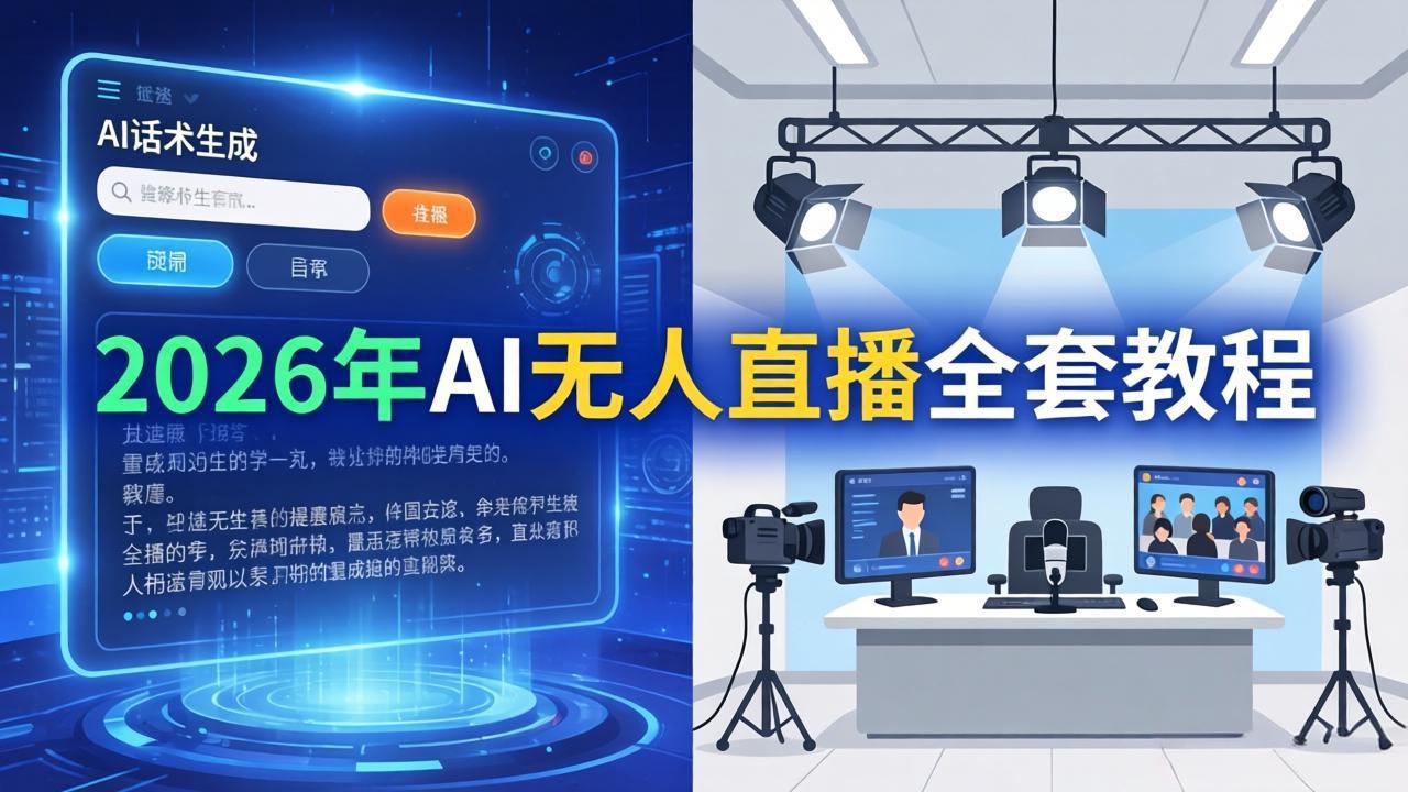 2026年AI无人直播全套教程:OBS安装+软件配置+直播间搭建+话术生成+一键开播实操-云科数创