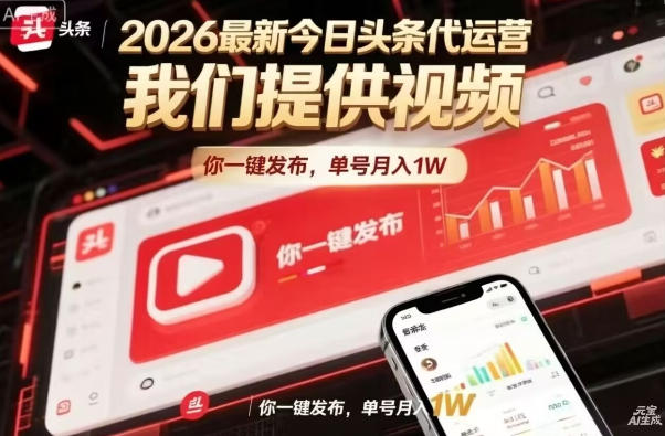 今日头条躺賺模式，你9我1，操作简单，一键发布，单机日入数百，长期合作【揭秘】-云科数创