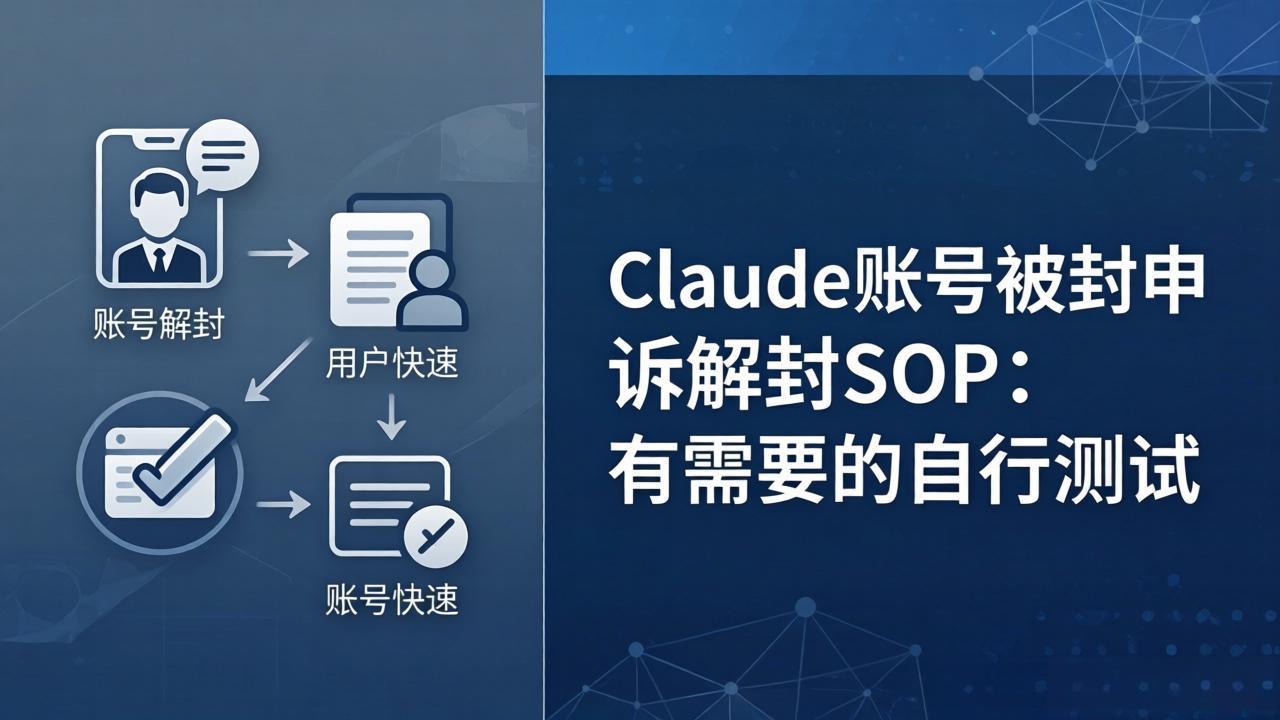 Claude账号被封申诉解封SOP：有需要的自行测试-云科数创