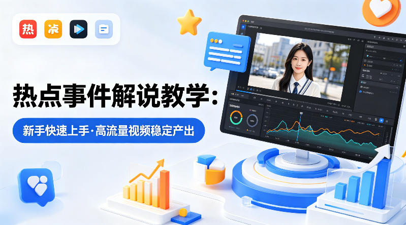 某大V的热点事件解说教学,新手也能快速上手,稳定产出高流量解说视频-云科数创