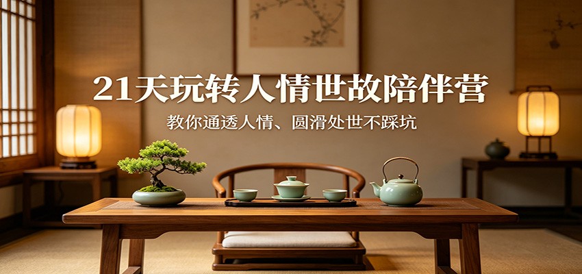 21天玩转人情世故陪伴营：教你通透人情、圆滑处世不踩坑-云科数创