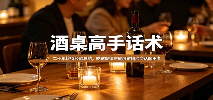 酒桌高手话术：二十年接待经验总结，吃透规律与底层逻辑秒变话题王者-云科数创
