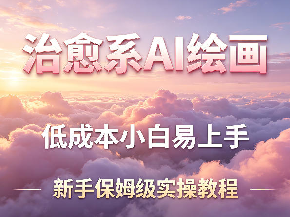 治愈系AI绘画提示词项目，低成本小白易上手，每天10分钟，新手保姆级实操教程-云科数创