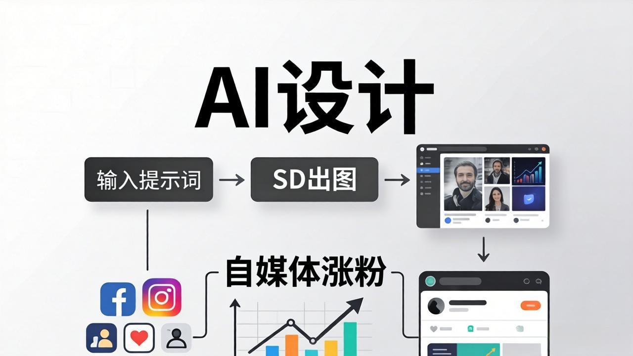 人人都是AI设计师：SD出图+自媒体涨粉一站教学，告别图文素材焦虑，AI设计让你轻松避开内卷-云科数创