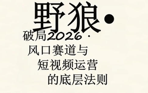 野狼团队·多平台实操运营课，覆盖AI口播、服装、好物、漫剪等热门玩法(更新4月)-云科数创