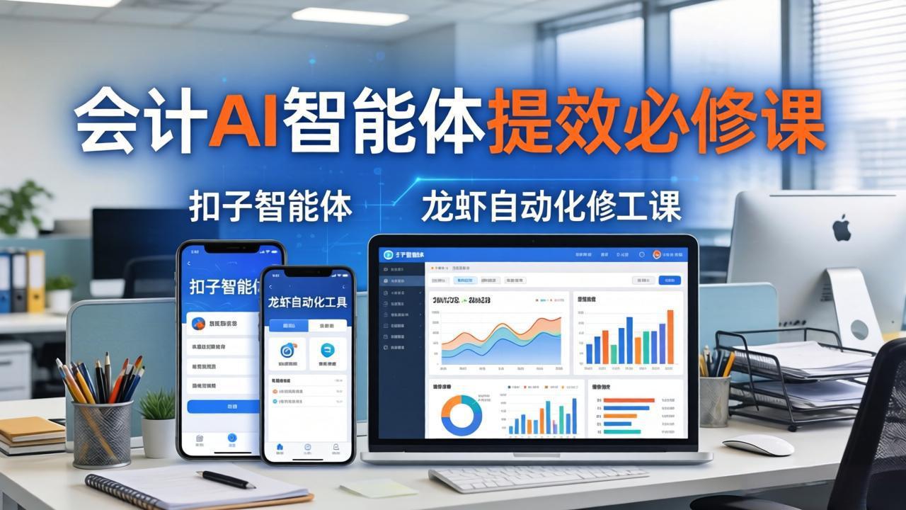 财务会计AI智能体提效必修课：扣子智能体+龙虾自动化+报表分析，一站式提升财务工作效率-云科数创
