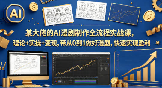 某大佬的AI漫剧制作全流程实战课，理论+实操+变现，带从0到1做好漫剧，快速实现盈利-云科数创