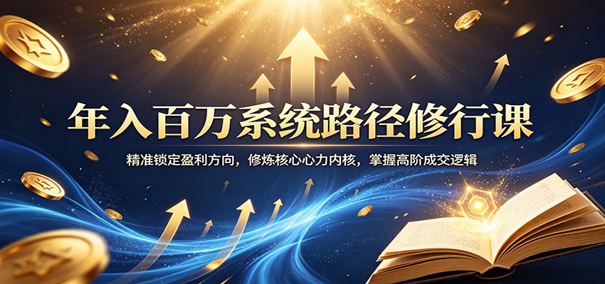 年入百万系统路径修行课:精准锁定盈利方向,修炼核心心力内核,掌握高阶成交逻辑-云科数创