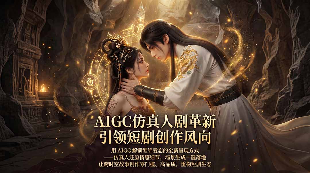 AIGC 仿真人短剧创作革新,解锁仙侠爱恋全新呈现,一键出高质场景,零门槛打造爆款剧集-云科数创