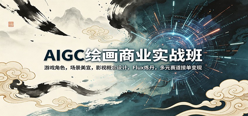 AIGC绘画商业实战班：游戏角色，场景美宣，影视概念设计，Flux炼丹，多元赛道接单变现-云科数创
