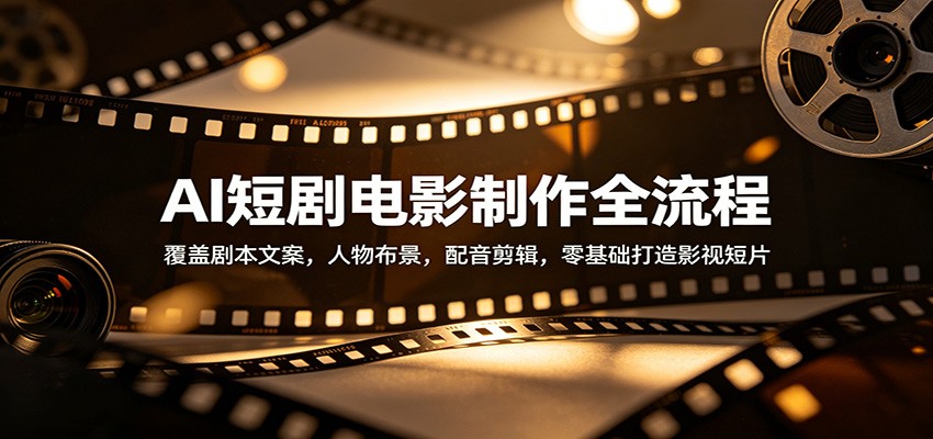 AI短剧电影制作全流程:覆盖剧本文案,人物布景,配音剪辑,零基础打造影视短片-云科数创