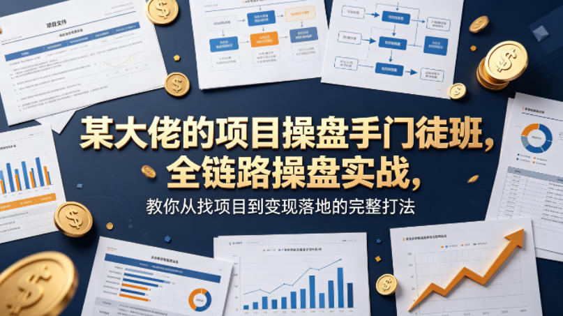 某大佬的项目操盘手门徒班,全链路操盘实战,教你从找项目到变现落地的完整打法-云科数创