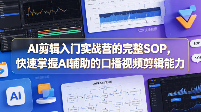 AI剪辑入门实战营的完整SOP,快速掌握AI辅助的口播视频剪辑能力-云科数创