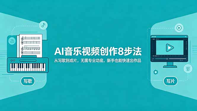 AI音乐视频创作8步法:从写歌到成片,无需专业功底,新手也能快速出作品-云科数创