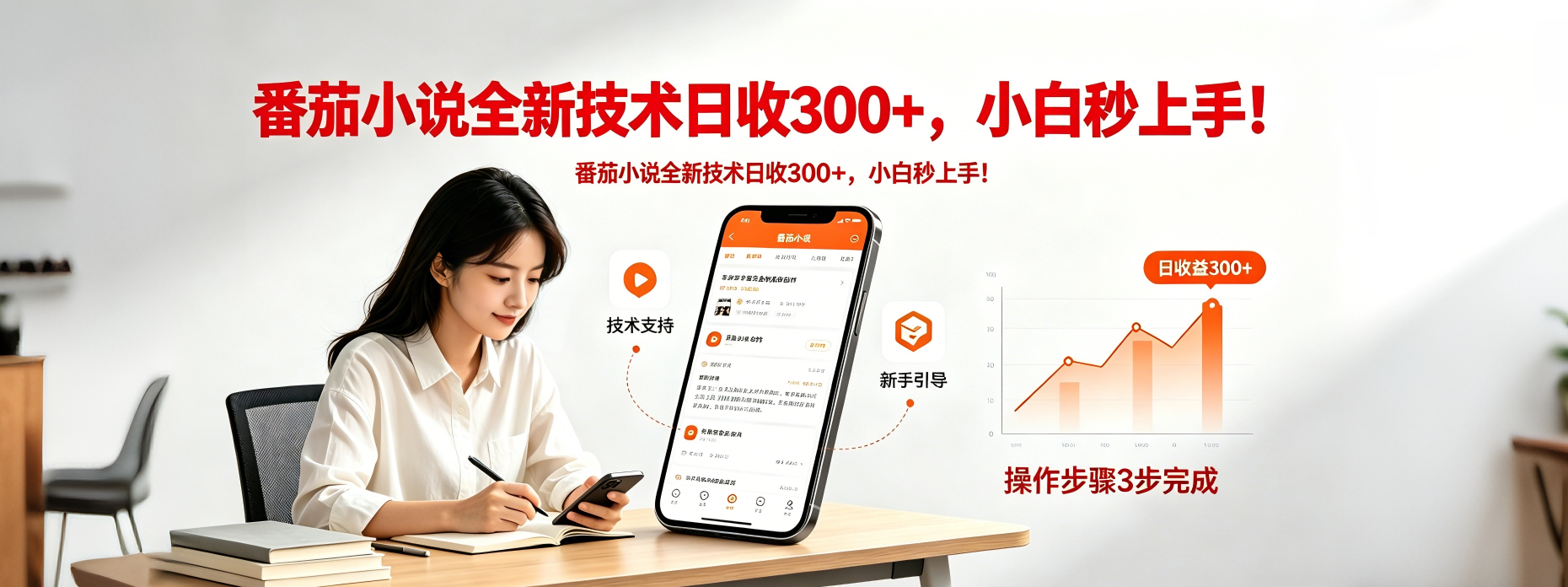 番茄小说全新技术全新玩法！无脑日收300+-云科数创