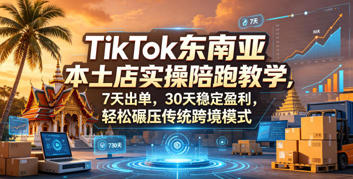 TikTok东南亚本土店实操陪跑教学,7天出单,30天稳定盈利,轻松碾压传统跨境模式(更新0516)-云科数创