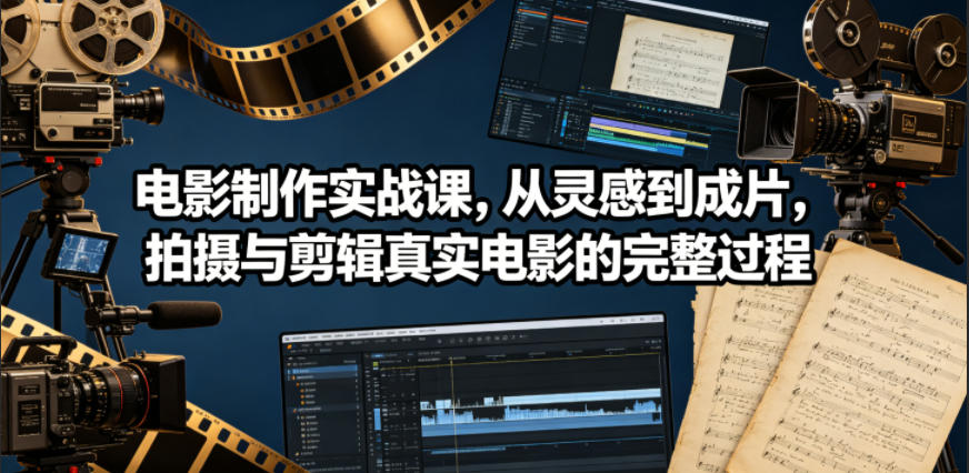 电影制作实战课,从灵感到成片,拍摄与剪辑真实电影的完整过程【原创双语字幕】-云科数创