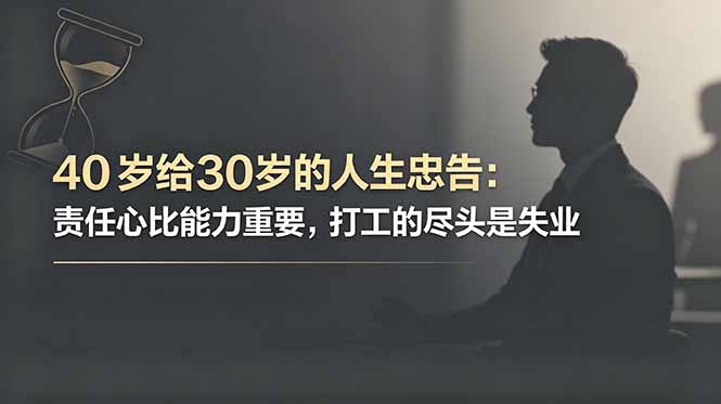 付费文章:40岁给30岁的人生忠告:责任心比能力重要,打工的尽头是失业-云科数创