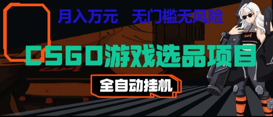 CSGO游戏自动扫货项目，全自动运行，月入1W，无风险，长期稳定可以做【揭秘】-云科数创