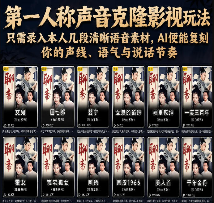第一人称声音克隆影视玩法,只需录入本人几段清晰语音素材,AI便能复刻你的声线、语气与说话节奏-云科数创