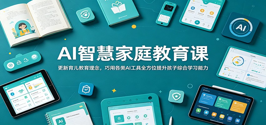 AI智慧家庭教育课：更新育儿教育理念，巧用各类AI工具全方位提升孩子综合学习能力-云科数创
