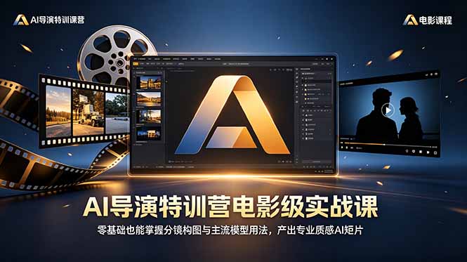 AI导演特训营电影级实战课，零基础也能掌握分镜构图与主流模型用法，产出专业质感AI短片-云科数创