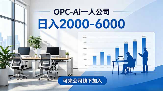 2026创业新风口—OPC一人公司模式震撼首发！日收益2000-6000+，项目绿色长久，安全稳健，合...-云科数创