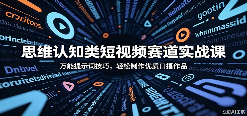 思维认知类短视频赛道实战课：万能提示词技巧，轻松制作优质口播作品-云科数创