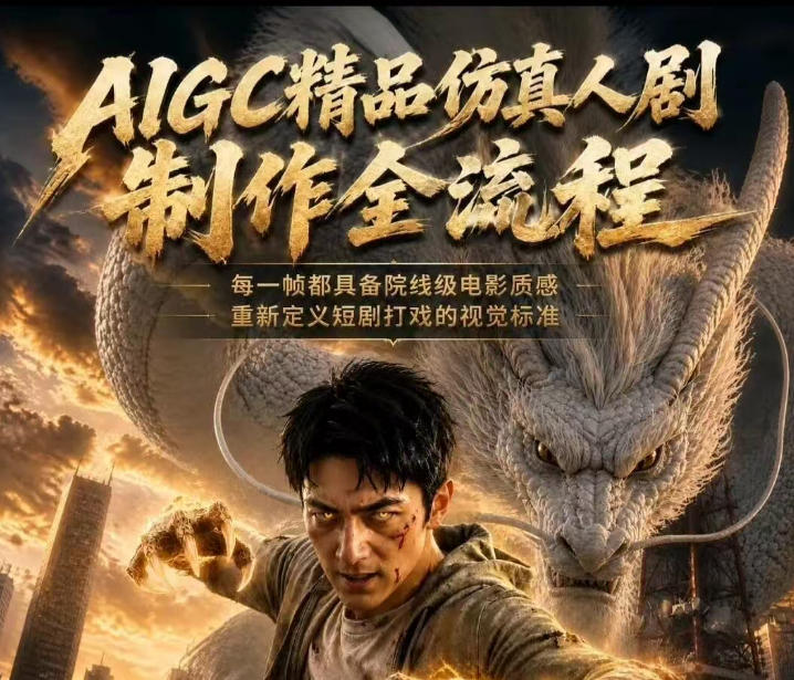 AIGC精品仿真人剧豢龙人全流程制作解析2026,国风仿真人创作+打斗剧情+人设编排,一站式AI短剧入门-云科数创